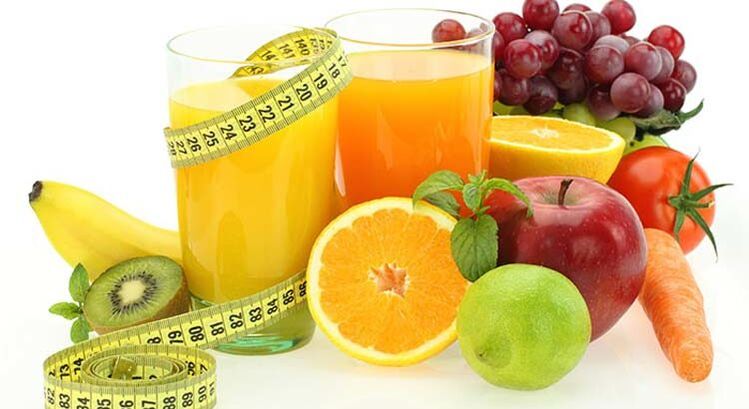 Fruits, vegetables and juices for weight loss in your favorite diet